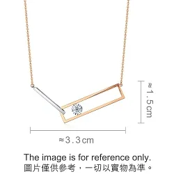 18K White & Red Gold Diamond Necklace