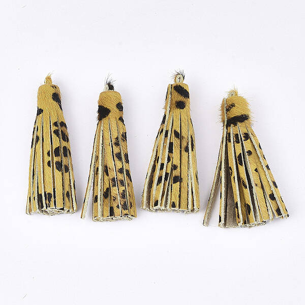 Eco-Friendly Cowhide Leather Tassel Big Pendants
