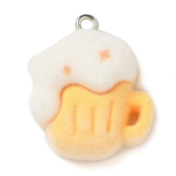 Flocky Opaque Resin Pendants