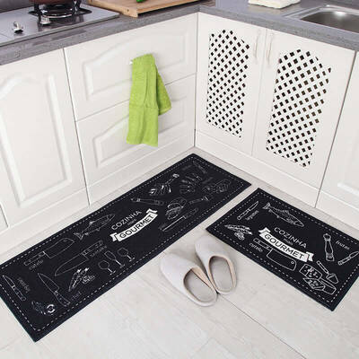Household Water-absorbent And Oil-proof Anti-slip Mat Bath And Bathroom Foot Mat | Color: 7style | style: 2pcs set