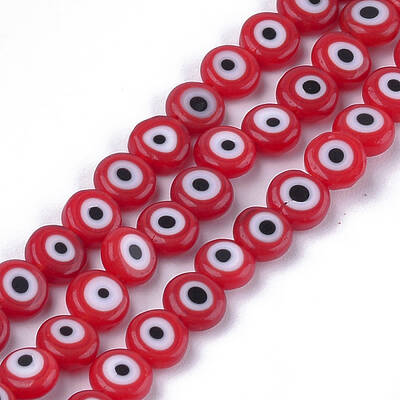 Handmade Evil Eye Lampwork Beads Strands