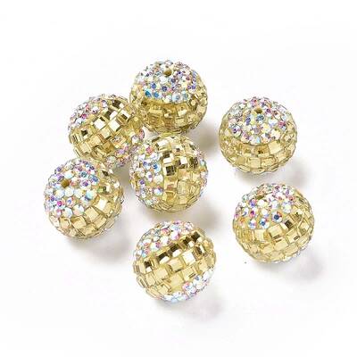 Polymer Clay Rhinestone Beads