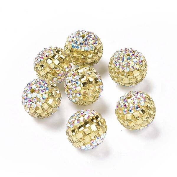 Polymer Clay Rhinestone Beads