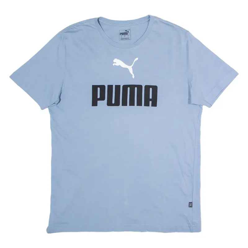 PUMA Mens T-Shirt Blue Crew Neck S
