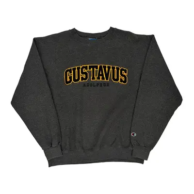 Gustavus Adolphus Champion Sweatshirt - Large Grey Cotton Blend