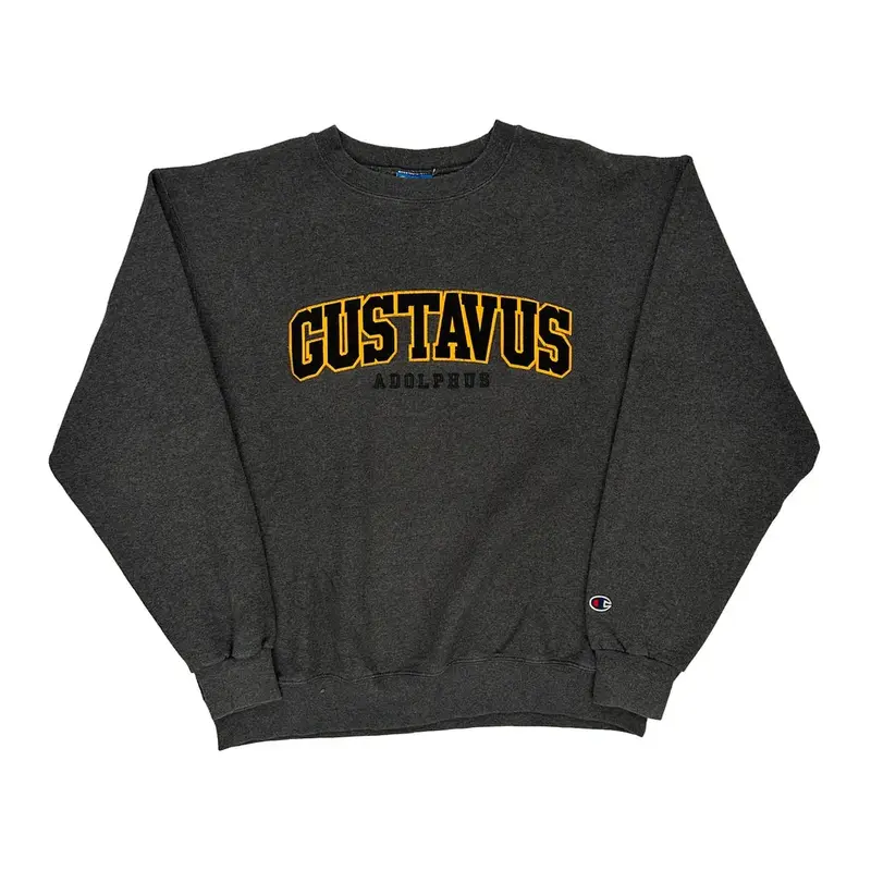 Gustavus Adolphus Champion Sweatshirt - Large Grey Cotton Blend