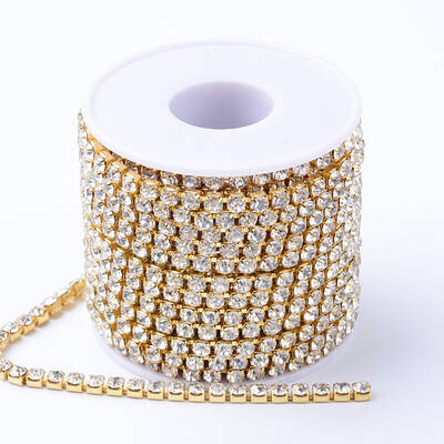 Brass Rhinestone Strass Chains