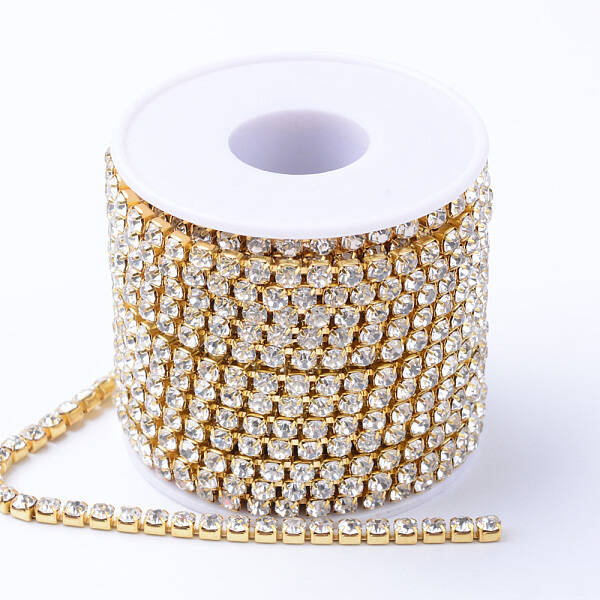 Brass Rhinestone Strass Chains