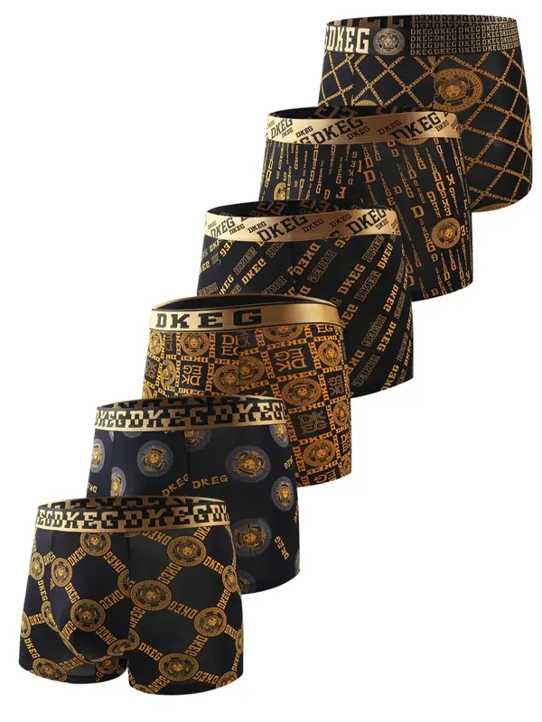 Menswear All Over Print Boxer Brief, Summer Wear 2024, Summer Breathable Underwear, Mens Underwear Shorts for Daily Wear, Fal...