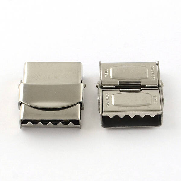 Tarnish Resistant Smooth Surface 201 Stainless Steel Watch Band Clasps