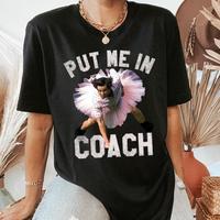 Funny Put Me in Coach Jim Carey Tshirt, For Men, For Women Top Womenswear Streetwear Casual Round Neck Shortsleeve