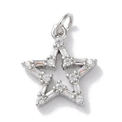 Rack Plating Brass Micro Pave Cubic Zirconia Pendants