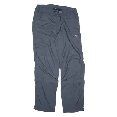 COLONIAL Belted Cargo Zip-off Trousers Blue Relaxed Straight Womens W32 L31