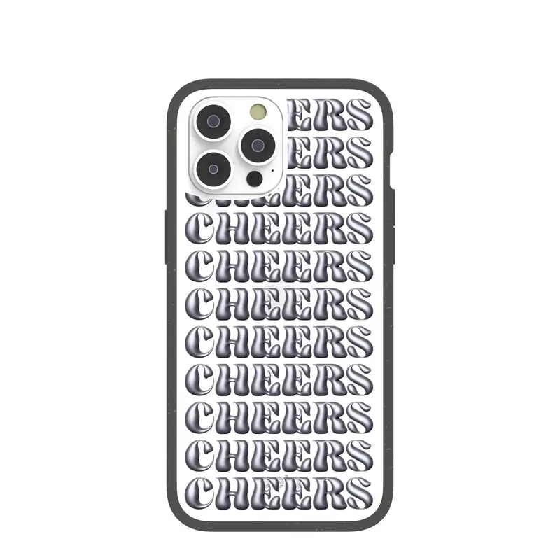 Clear Cheers iPhone 14 Pro Max Case With Black Ridge
