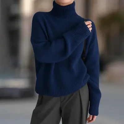 Vail Luxe Ultra Cozy Cashmere Blend Turtleneck Women's Sweater