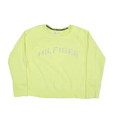 TOMMY HILFIGER Crop Sweatshirt Yellow Womens M