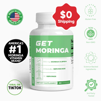GET MORINGA - 800mg Moringa Oleifera Leaves Capsules, 60 Vegan-Friendly, Non-GMO, Made in USA, America's #1 Moringa Vitamin B...