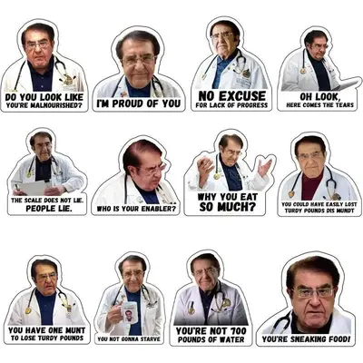 Doctor Themed Refrigerator Magnet, 12pcs/set Funny Doctor Pattern Magnetic Sticker Decoration for Kitchen Office Dormitory Ca...