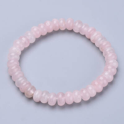 Natural Rose Quartz Beaded Stretch Bracelets