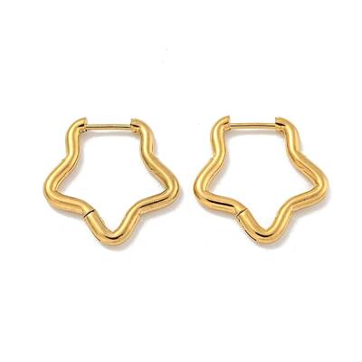 202 Stainless Steel Huggie Hoop Earrings