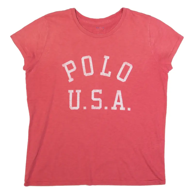 POLO RALPH LAUREN Womens T-Shirt Pink USA M