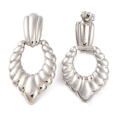 Non-Tarnish 304 Stainless Steel Stud Dangle Earrings