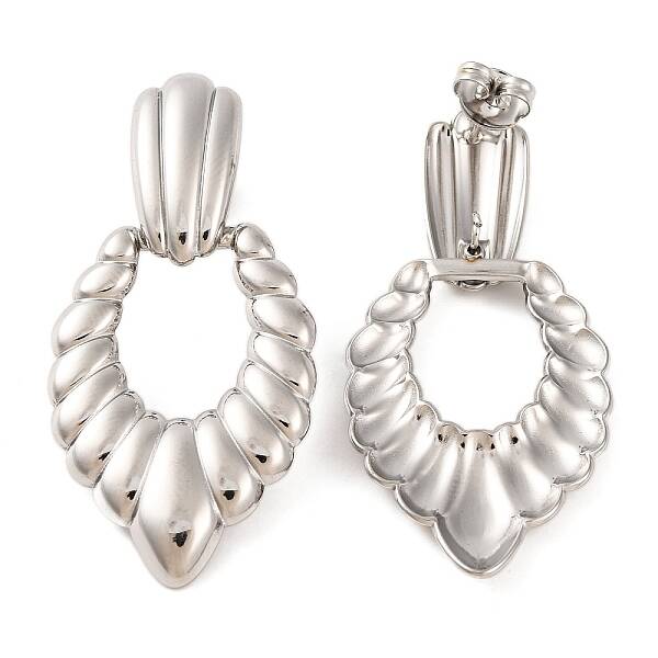 Non-Tarnish 304 Stainless Steel Stud Dangle Earrings