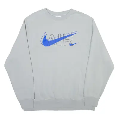 NIKE Air Mens Sweatshirt Grey Crew Neck L