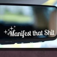 Letter Pattern Car Rearview Mirror Sticker, Self-adhesive Car Mirror Decal, Car Exterior Decoration Accessories