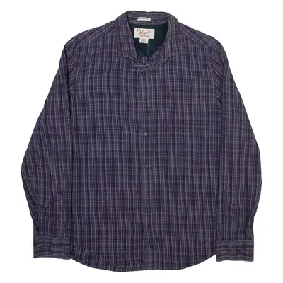ORIGINAL PENGUIN Mens Shirt Purple Check Long Sleeve M