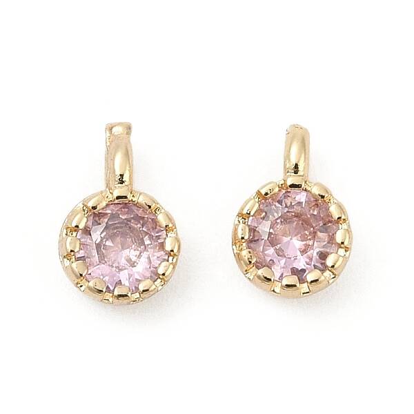 Brass Pave Cubic Zirconia Pendants