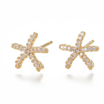 Brass Stud Earring Findings