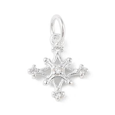 925 Sterling Silver Pave Clear Cubic Zirconia Star Charms