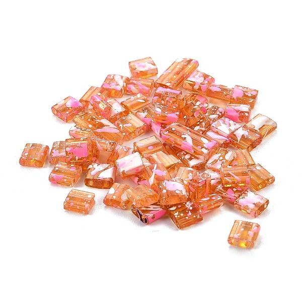 2-Hole Transparent Glass Seed Beads