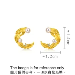 'Taffy' 999.9 Gold  Diamond Earrings