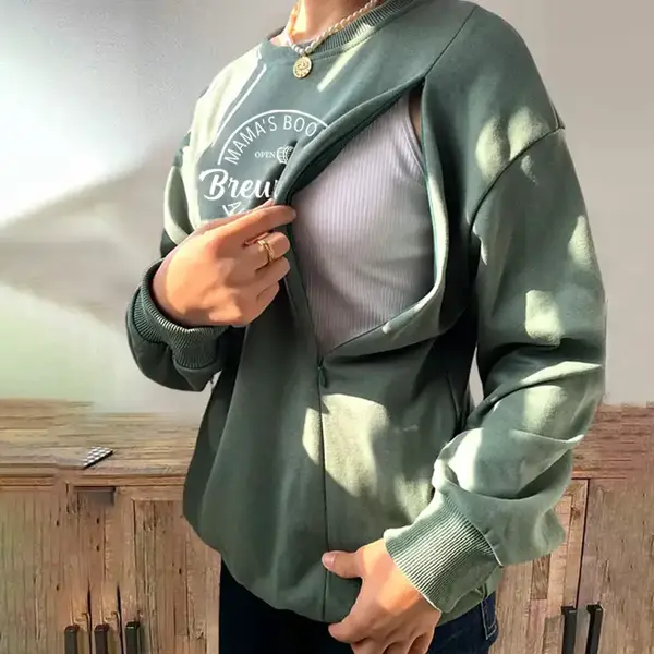 Breastfeeding Sweatshirt Mamas Boobery Crewneck Breastfeeding Sweatshirt