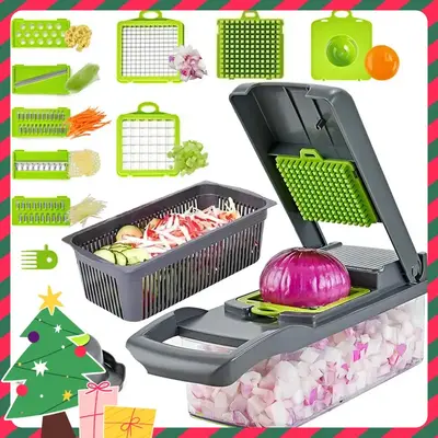 Plastic Multipurpose Chopper, Fruits & Vegetable Cutter, Grater Peeler Chipser for Kitchen, Durable Dicer Chopper for Summer,...