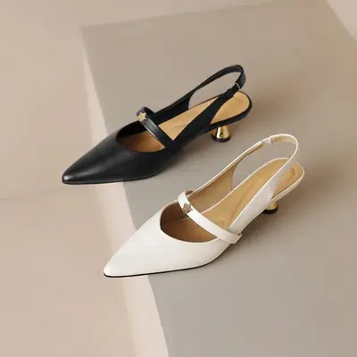 CHIKO Kaliyah Pointy Toe Kitten Heels Slingback Shoes