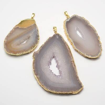 Nuggets Natural Agate Big Pendants
