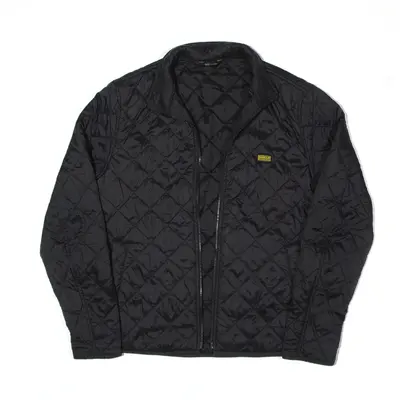 BARBOUR International Gear Quilt Insulated Jacket Black Nylon Quilted Mens S