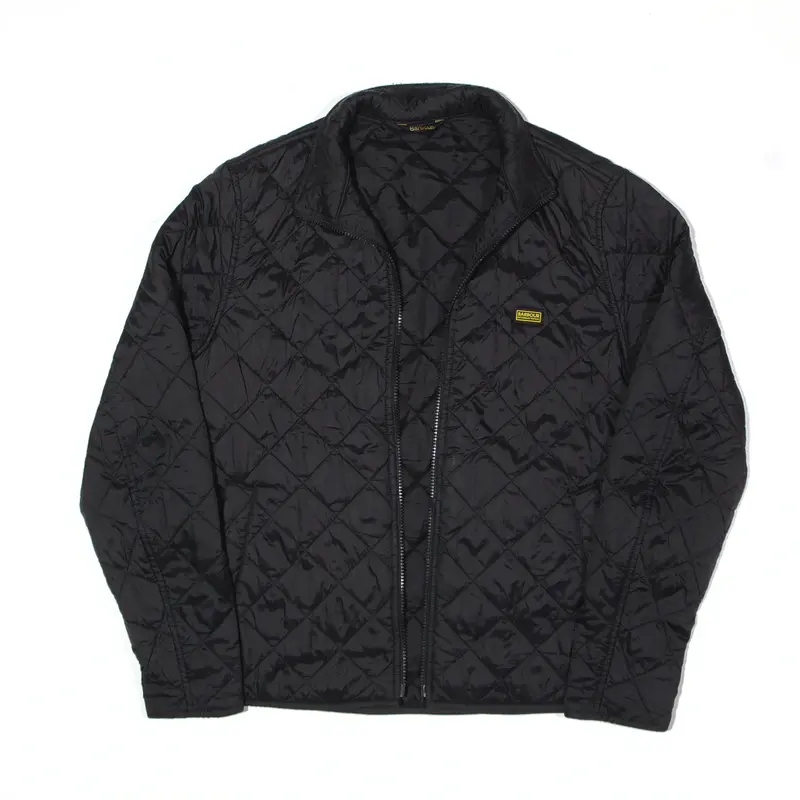 BARBOUR International Gear Quilt Insulated Jacket Black Nylon Quilted Mens S