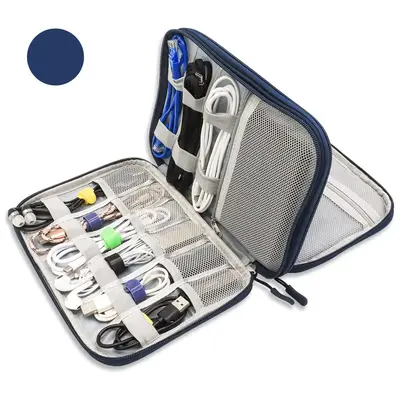 Portable Travel Cable Storage Bag, 1 Count Waterproof Electronic Accessories Storage Zipper Bag, Travel Essentials, Home Orga...