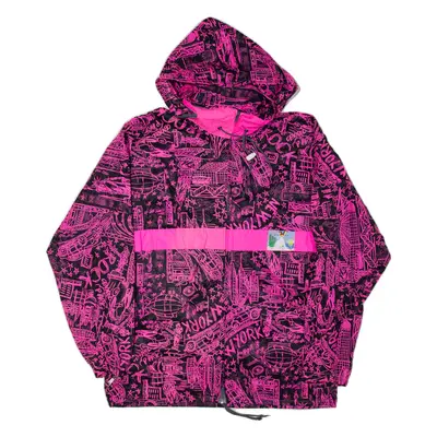 WAGNER New York Rain Jacket Pink Crazy Pattern Womens M