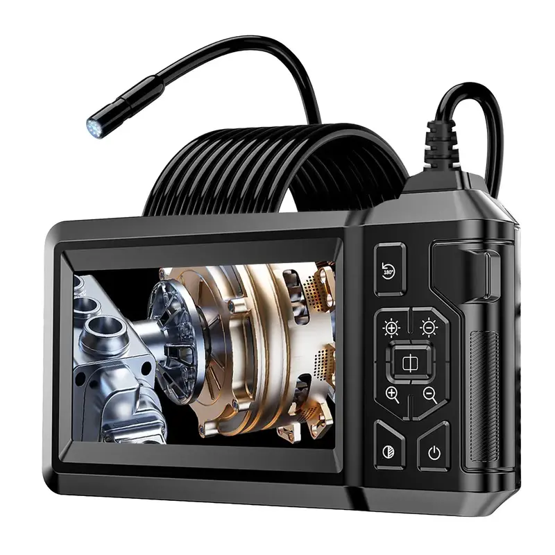 1920P HD Snake Camera with 8 LED Lights, Waterproof Endoscope Camera with 4.3 Inch Screen, Borescope Inspection Camera for S...