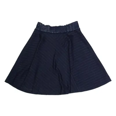 SANDRO Womens Skater Skirt Blue Short Striped XS