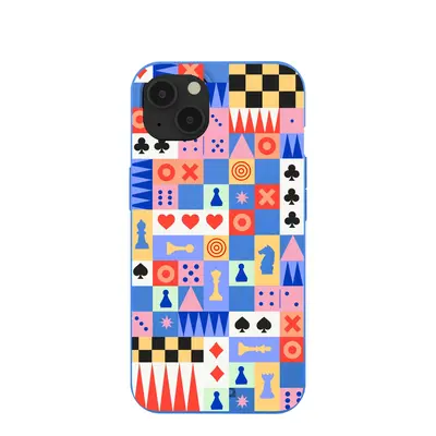 Electric Blue Playful Palette iPhone 13 Case