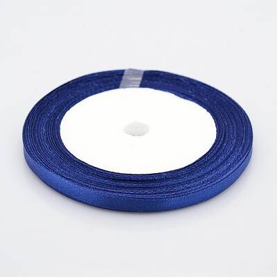 1/4 inch(6mm) Dark Blue Satin Ribbon