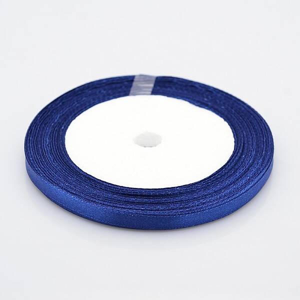 1/4 inch(6mm) Dark Blue Satin Ribbon