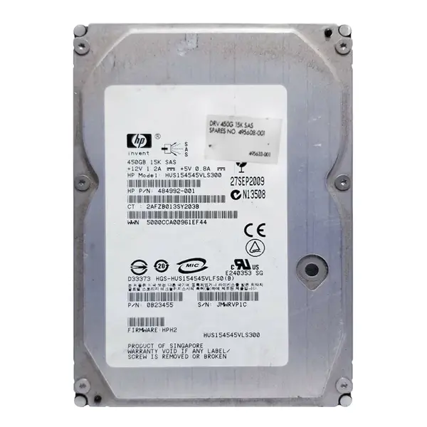 495608-001N HP 450GB 15000RPM SAS 3Gb/s 3.5-Inch 16MB Cache Hot Swap Hard Drive