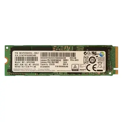 00JT082 Lenovo 256GB Multi-Level Cell PCI Express NVMe 3.0 x4 M.2 2280 Solid State Drive
